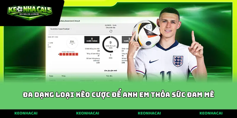 Đa dạng loại kèo cược để anh em thỏa sức đam mê